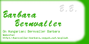 barbara bernvaller business card